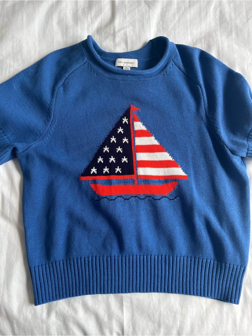 Crewcuts Royal Blue Knit Sweatshirt with Red & White Sailboat